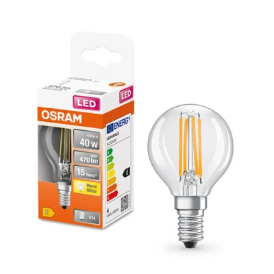 Image of Osram Led retrofit classic p (40) 4w / 827 2700k e14 4058075436527