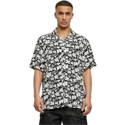 Image of Urban Classics Resort Shirt, Men&#039;s, Size: Large, Whiteflower