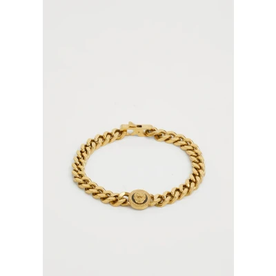 Image of Guess LION COIN Unisex Bracelet Yellow goldcoloured/black, Size: Small, gold coloured/black