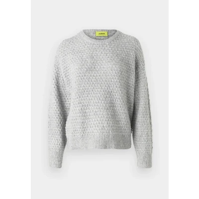Image of JJXX Women&#039;s Jxmilly Structure Crew Neck Knit Jumper, Light Grey Mix, S