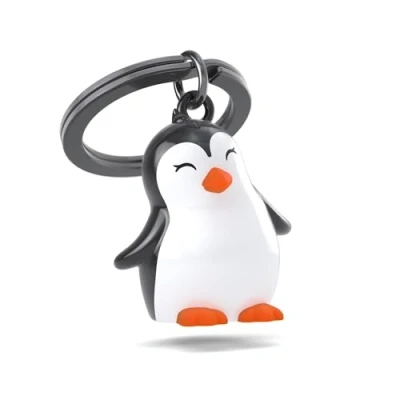 Image of O meta[l]morphose METALMORPHOSE Penguin Keyring, Animal Child Gift, Man and Woman, White, One Size, Size