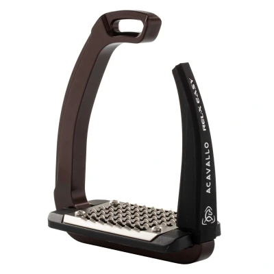 Image of Acavallo Rel X Easy Stirrups, One Size, Brown, Set of 2