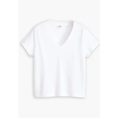 Image of Levi&#039;s BOXY TEE Basic Tshirt, Women&#039;s, Size: Small, White + slub