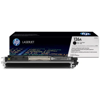 Image of HP CE310A 126A Original LaserJet Toner Cartridge, Black, Single Pack