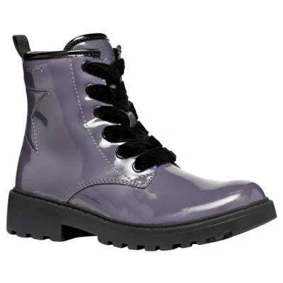 Image of Geox Casey GIRL Laceup ankle boots for kids, Size: 10K, Dark purple High quality imitation leather