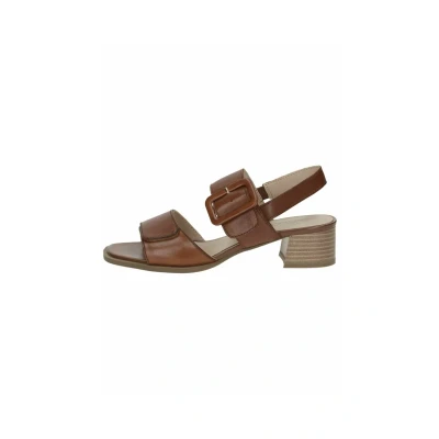 Image of Caprice Damen flache Sandale aus Leder, Blau (LT.BLUE SUEDE), 38