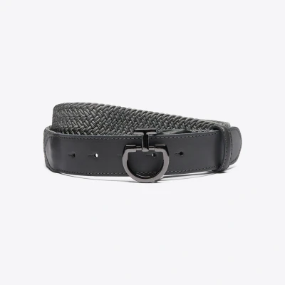 Image of Cavalleria Toscana Mens Elastic CT Clasp Belt Grey Medium Belts Horse &amp; Equestrian