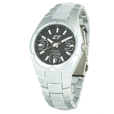 Image of Chronotech CC7039M 02M Men&#039;s Quartz Analog Watch with Stainless Steel Strap, multicoloured, 38MM, strap