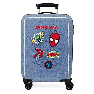 Image of Marvel Spiderman Denim Kabinentrolley, Blue, Cabin suitcase