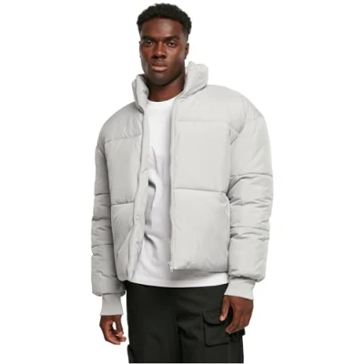 Image of Urban Classics BIG Puffer Winter jacket, Men&#039;s, Size: 4XL, Lightasphalt