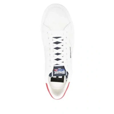 Image of Blauer BUCK Trainers, Men&#039;s, Size: 7.5, White/red Leather and textile