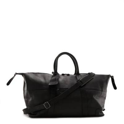 Image of The Chesterfield Brand Leather Weekend Bag Black Portsmouth