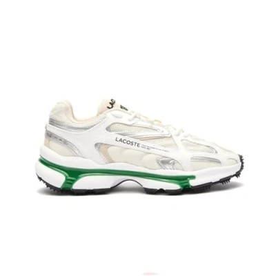 Image of Lacoste L003 2K24 Trainers, Men&#039;s, Size: 10, White/green Imitation leather/ textile