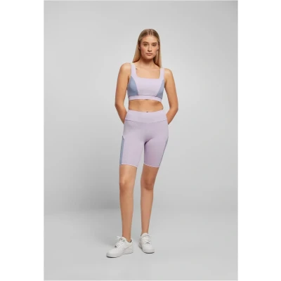 Image of Urban Classics Women&#039;s Ladies Color Block Cycle Shorts Yoga, Lilac/Violablue, XL