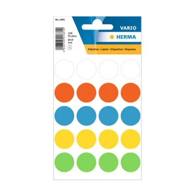 Image of HERMA 1881 self adhesive label labels (Multi, Circle, Universal, Paper, Matte, FSC, PEFC)