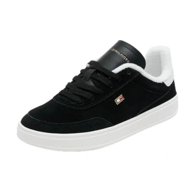 Image of Tommy Hilfiger Heritage Court Trainers, Women&#039;s, Size: 5, Black Suede