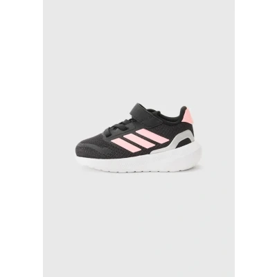 Image of adidas Performance Runfalcon Unisex Road running shoes Core black/pink spark/silvercoloured for kids, Size: 5K, spark/silver/coloured