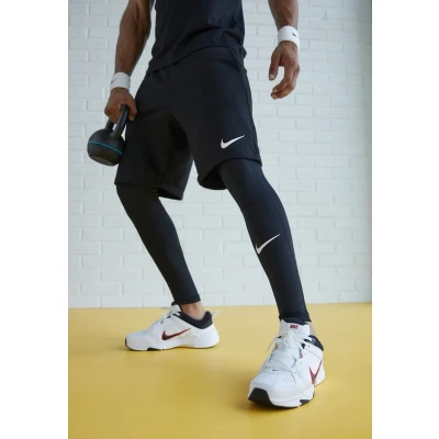 Image of NIKE Performance Defyallday Training shoe, Size: 8, White/black/medium brown/particle grey Imitation leather/ textile