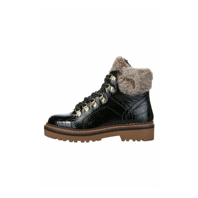 Image of Tamaris Winter boots, Women&#039;s, Size: 7.5, Black croco Textile/synthetics