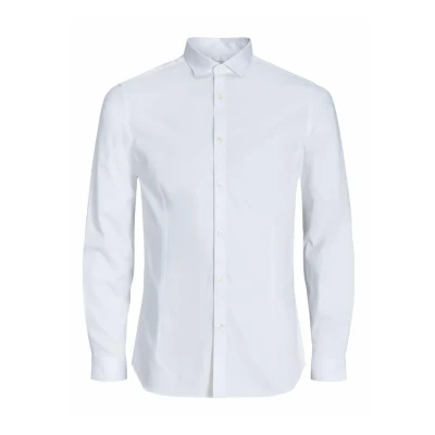 Image of JACK &amp; JONES Men&#039;s Jjprparma Shirt L/S Pls Business Shirt, White/fit: loose fit, 3XL