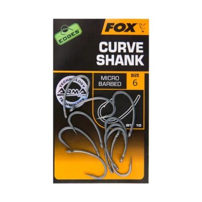 Image of Fox Edges Curve Shank hooks size 6 micro barbed Carp