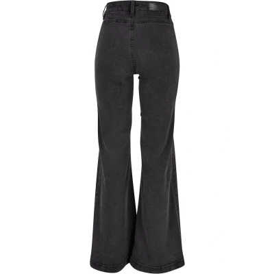 Image of Urban Classics Vintage Flared Jeans, Women&#039;s, Size: 34, Black washed