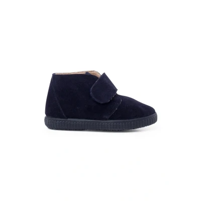 Image of Pisamonas TIRA Ancha Adherente Classic ankle boots for kids, Size: 11K, Azul marino Leather