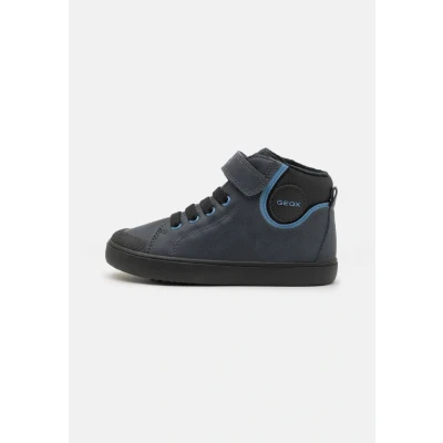 Image of Geox Gisli BOY Hightop trainers for kids, Size: 4, Navy/light blue Imitation leather/ textile