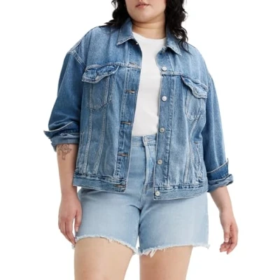 Image of Levi&#039;s Plus 90S Trucker Denim jacket, Women&#039;s, Size: 18/20, Turning heads