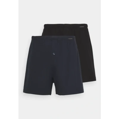 Image of Schiesser 2 PACK Boxer shorts, Men&#039;s, Size: 4XL, Schwarz/dunkelblau mix