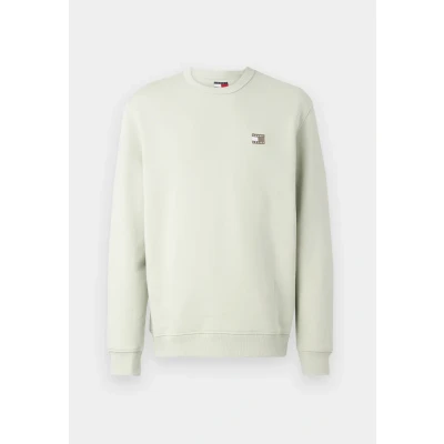 Image of Tommy Jeans Badge CREW Sweatshirt, Men&#039;s, Size: 36/38, Misty sage tonal