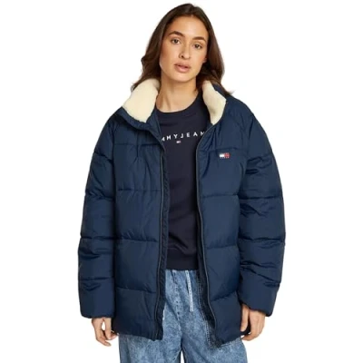 Image of Tommy Jeans Men’s Warm Puffer Jacket, Blue (Dark Night Navy), XL