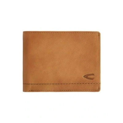 Image of camel active bags Nimbus Men&#039;s RFID Portrait Leather Wallet, Medium Size, Grey, Cognac, 12,5x1,5x9,5, 004191