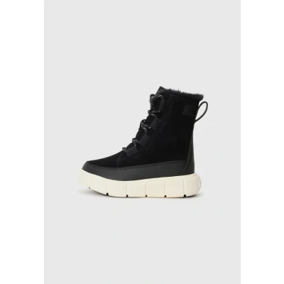 Image of Sorel Unisex Kid&#039;s Explorer 3 Lace Wp Fashion Boot, Black Sea Salt, 11.5 UK Child