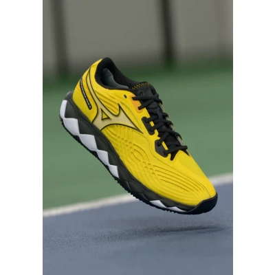 Image of Mizuno WAVE ENFORCE TOUR 2 PADEL Vibrant Yellow/White/Black Sand Women/Men Size 46