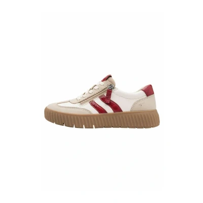 Image of Tamaris Sneaker Trainers, Women&#039;s, Size: 3, Beige red shoes
