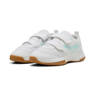 Image of Puma Varion II JR Unisex Handball shoes for kids, Size: 5.5, Electric peppermint/white Textile/synthetics