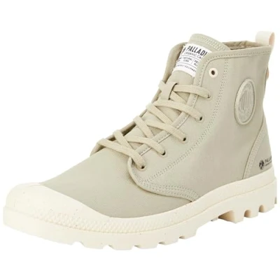Image of Palladium Pampa Unisex Hightop trainers, Size: 9.5, Eucalyptus Cotton