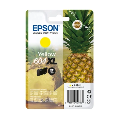 Image of Epson 604XL Pineapple, Genuine Yellow Ink Cartridge