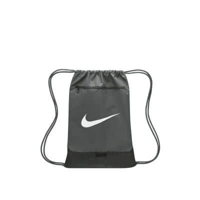 Image of Nike Performance Brsla Drawstring sports bag, Size: One Size, Iron grey black white