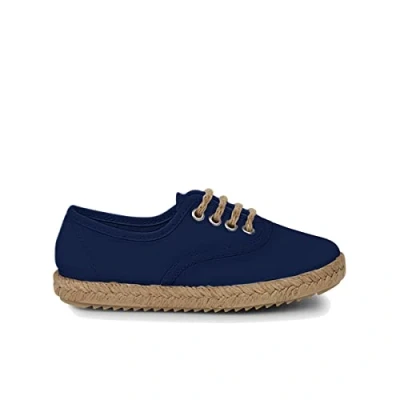 Image of Pisamonas Casual laceups for kids, Size: 11K, Azul marino Textile/synthetics