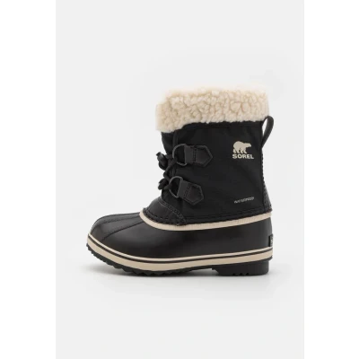 Image of Sorel Childrens YOOT PAC WP Unisex Laceup boots for kids, Size: 11K, Black Textile/synthetics