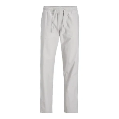 Image of Jack &amp; Jones Jpstkane Jjsummer Linen Blend Jogger Trousers, Men&#039;s, Size: Medium, Crockery