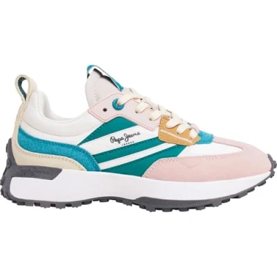 Image of Pepe Jeans Lucky Mains Trainers, Women&#039;s, Size: 5, Spritzer pink Polyester