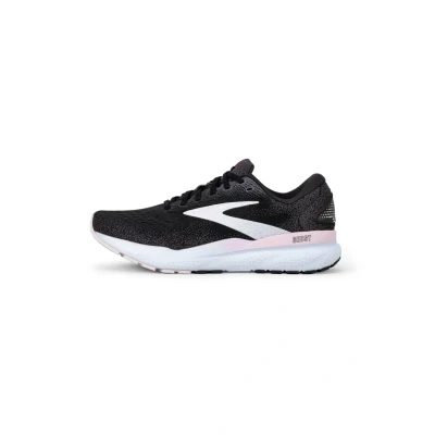 Image of Brooks Women&#039;s Ghost 16 Trainers, Black White Orchid Ice, 7 UK