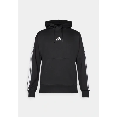 Image of adidas Sportswear Essential Three Stripes Hoodie, Men&#039;s, Size: XS, Black/white