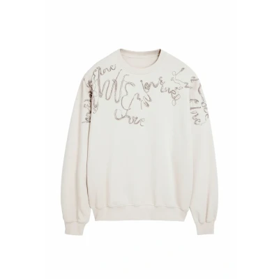Image of Desigual Sweatshirt, Men&#039;s, Size: Large, White