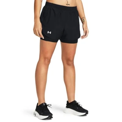 Image of Under Armour FLY BY 2 IN 1 Sports shorts, Women&#039;s, Size: XXL, Black/black