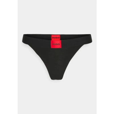 Image of HUGO Label Thong, Women&#039;s, Size: XS, Black