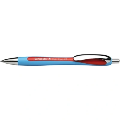 Image of Schneider Slider Rave XB 132502 Ballpoint Pen (Line Width XB, Made in Germany) Pack of 5 Red Ink